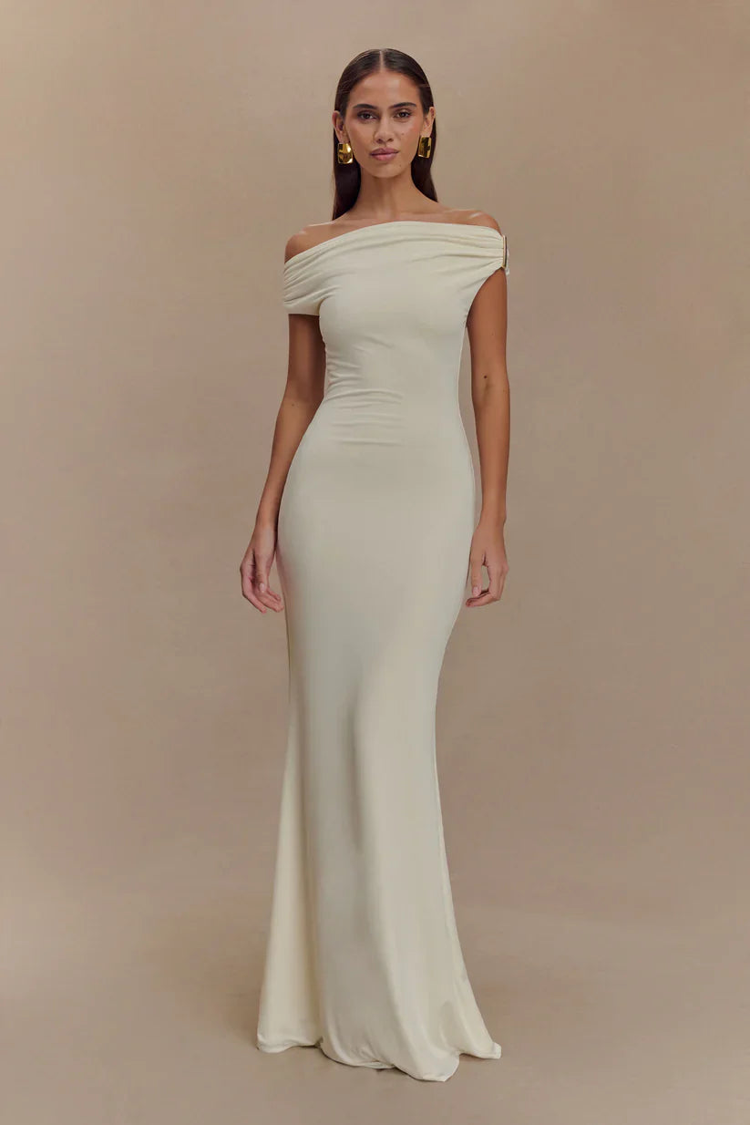Elegance Off-Shoulder Maxi Dress